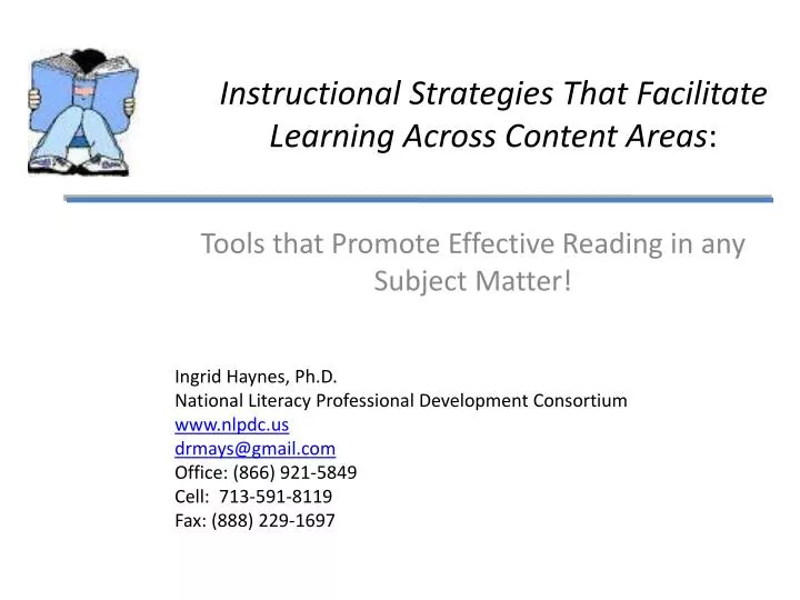 instructional strategies that facilitate learning across content areas