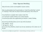 Poker: Opponent Modelling - slide 1