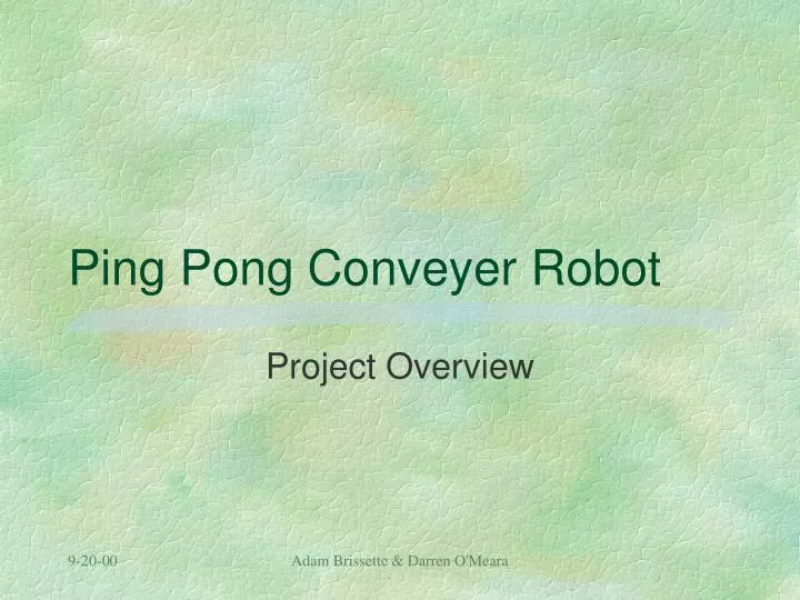 ping pong conveyer robot