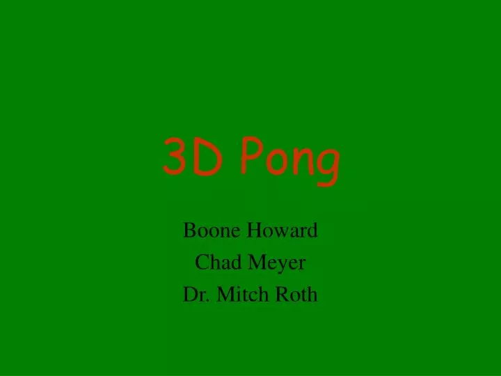 3d pong