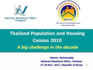 Rajana Netsaengtip National Statistical Office ,Thailand 27-29 Nov. 2012 ; Republic of Korea