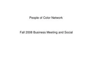 People of Color Network