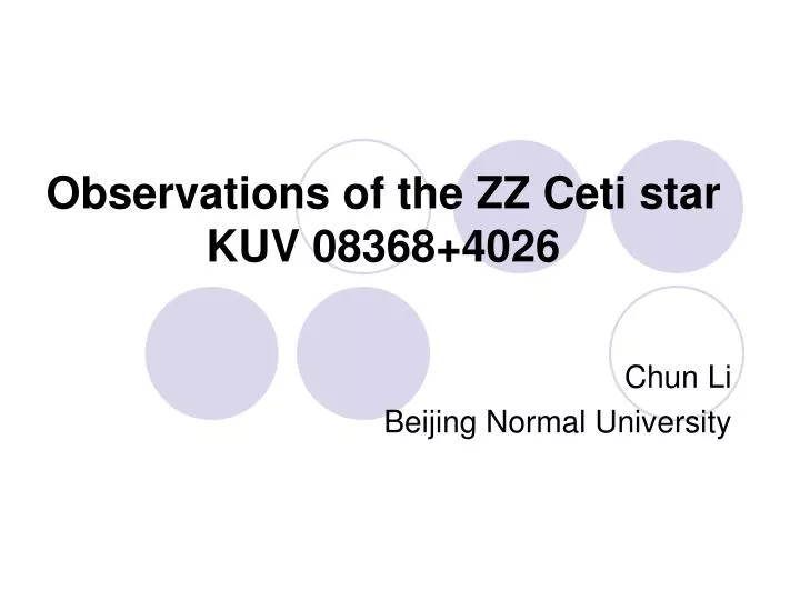 observations of the zz ceti star kuv 08368 4026