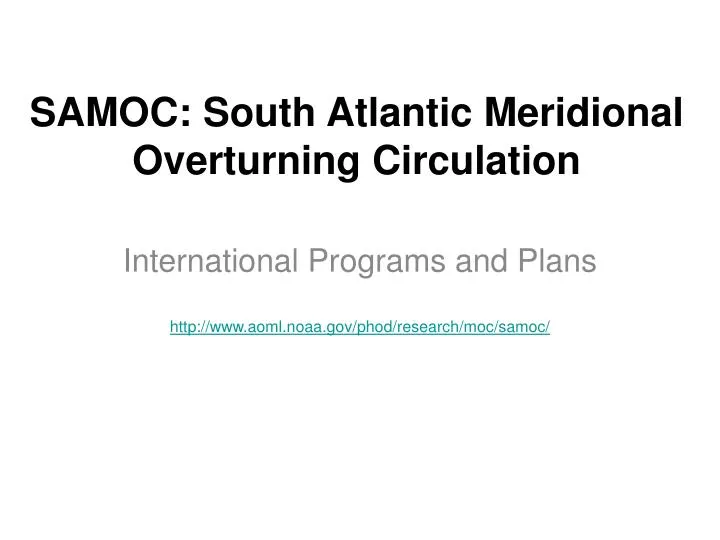 samoc south atlantic meridional overturning circulation