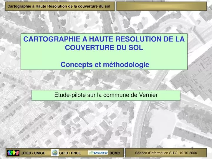 etude pilote sur la commune de vernier