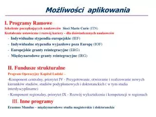 mo liwo ci aplikowania
