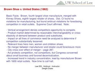 Brown Shoe v. United States (1962)