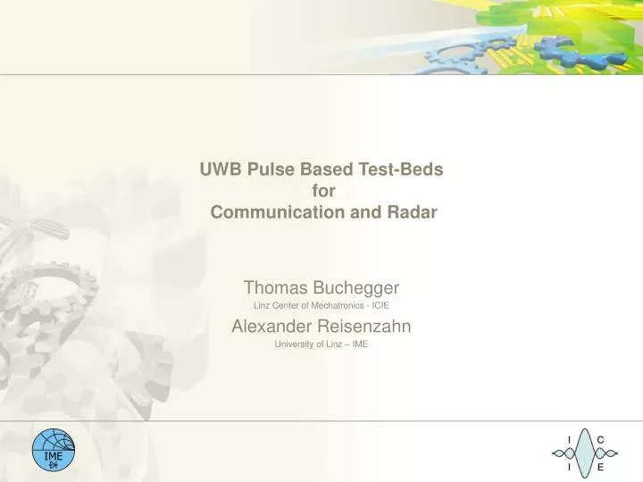 uwb pulse based test beds for communication and radar