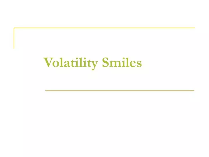 volatility smiles
