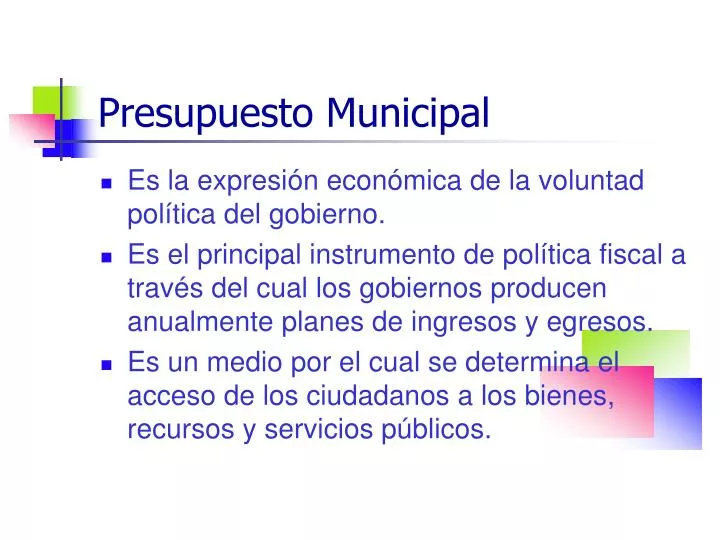 presupuesto municipal