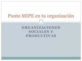 punto mipe en tu organizaci n