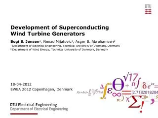 Development of Superconducting Wind Turbine Generators