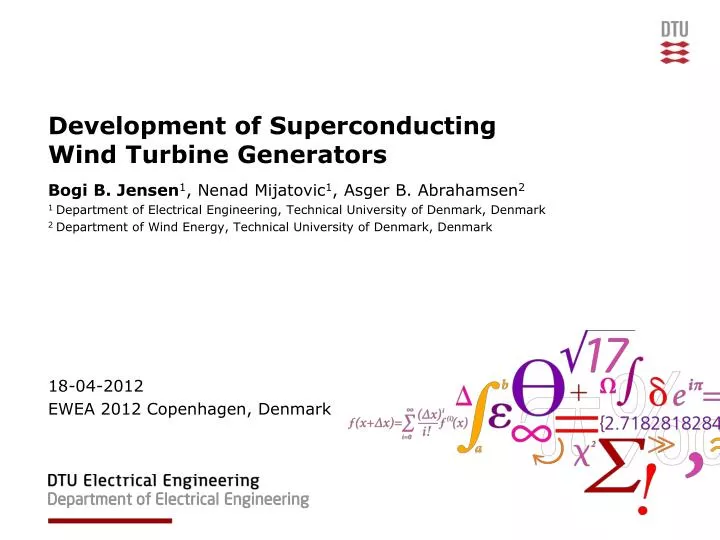 development of superconducting wind turbine generators