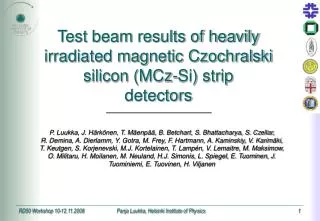 Test beam results of heavily irradiated magnetic Czochralski silicon (MCz-Si) strip detectors