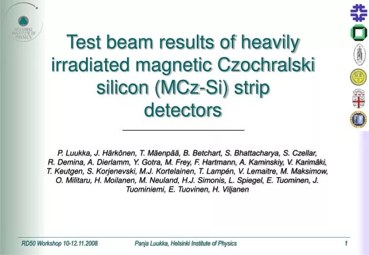 test beam results of heavily irradiated magnetic czochralski silicon mcz si strip detectors