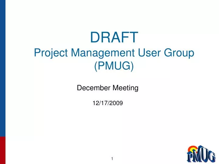 draft project management user group pmug