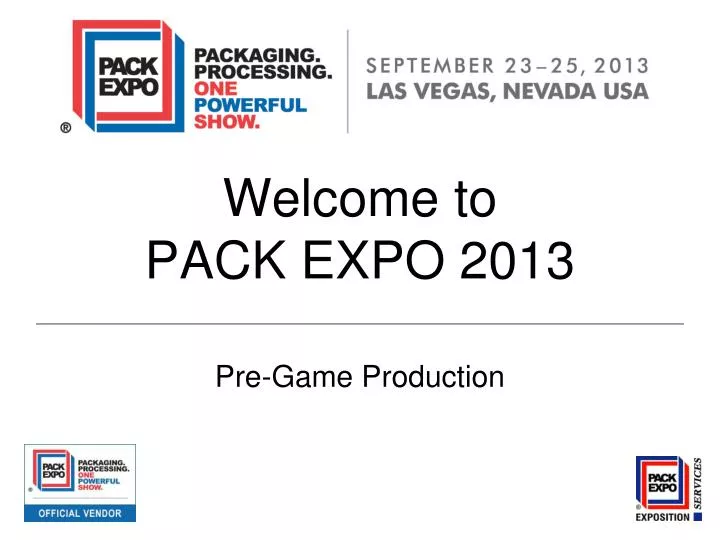 welcome to pack expo 2013