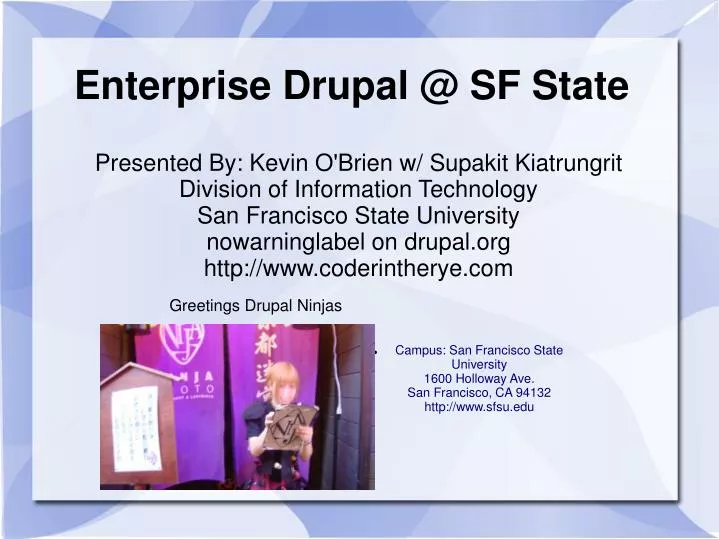 enterprise drupal @ sf state