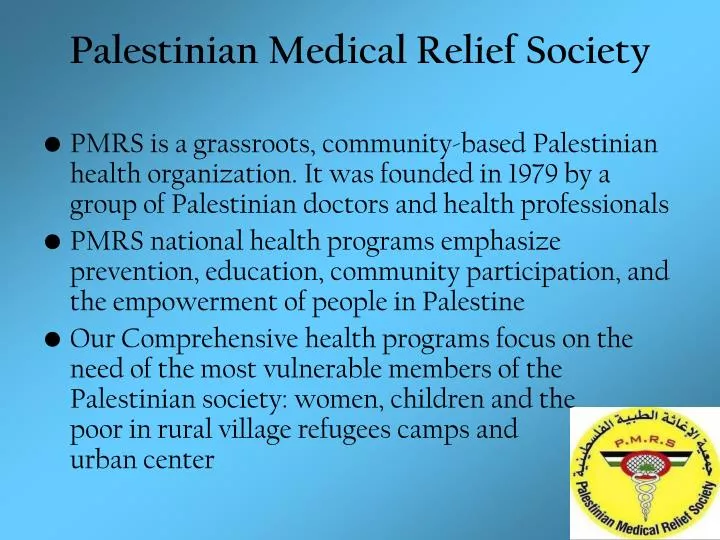 palestinian medical relief society