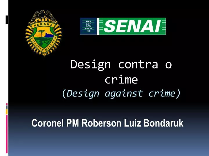 design contra o crime design against crime