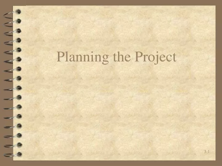 planning the project