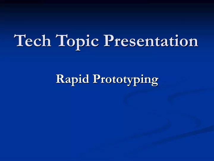 tech topic presentation
