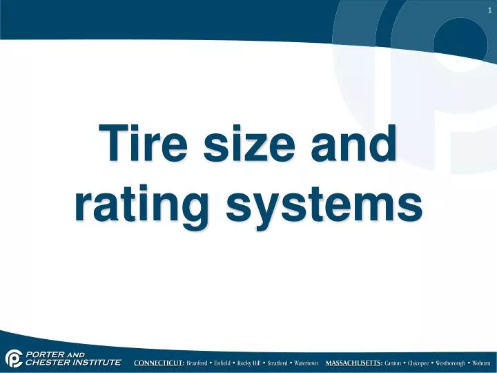 tire size and rating systems