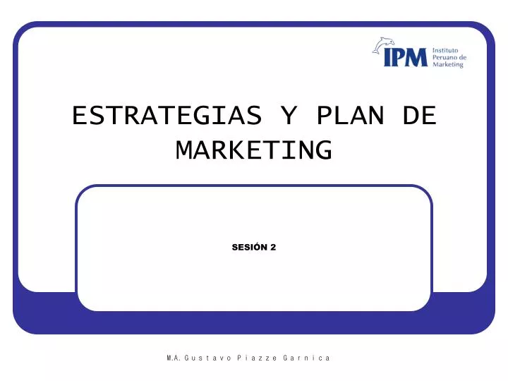estrategias y plan de marketing