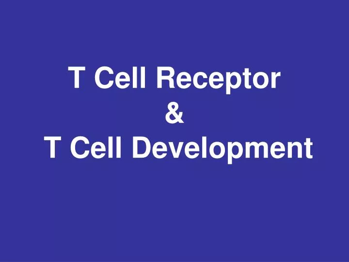 t cell receptor t cell development
