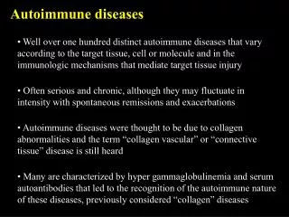 Autoimmune diseases