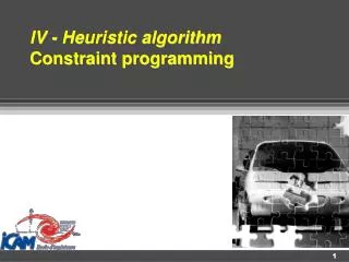 iv heuristic algorithm constraint programming