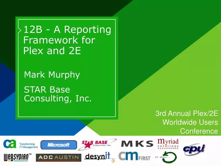 12b a reporting framework for plex and 2e