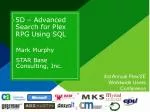Advanced Search for Plex RPG using SQL - slide 1