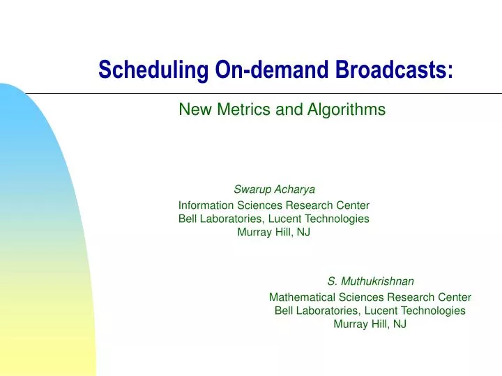 scheduling on demand broadcasts