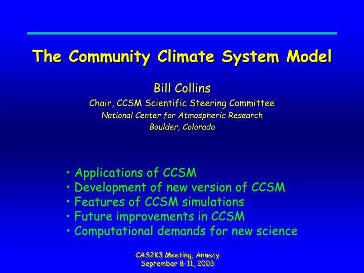 the community climate system model
