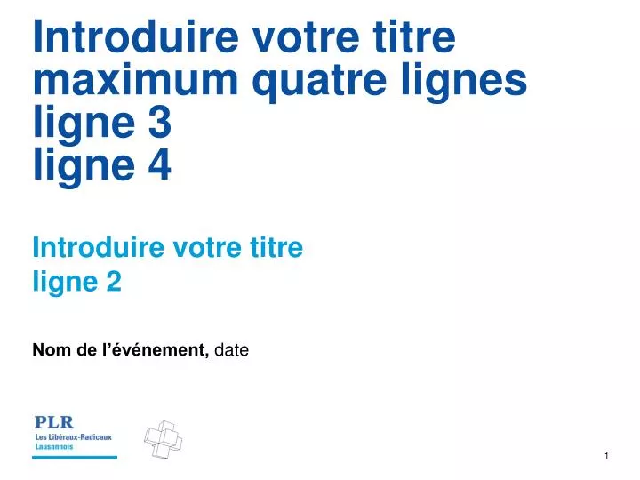 introduire votre titre maximum quatre lignes ligne 3 ligne 4