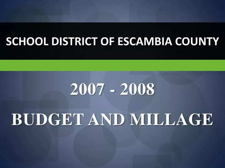 school district of escambia county