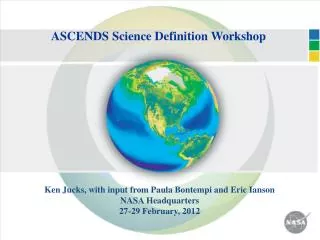 ASCENDS Science Definition Workshop