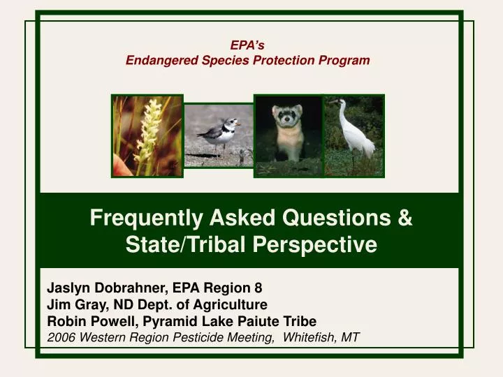epa s endangered species protection program