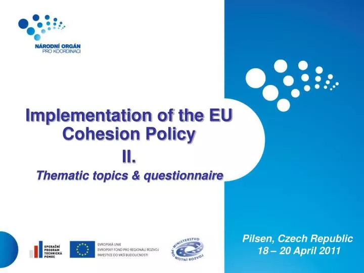 implementation of the eu cohesion policy ii thematic topics questionnaire