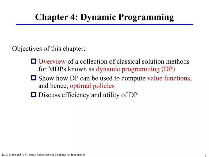 chapter 4 dynamic programming