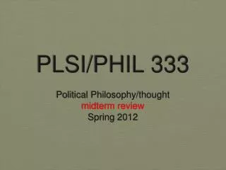 PLSI/PHIL 333