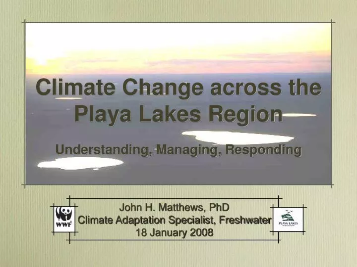 climate change across the playa lakes region