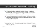 Constructivist Model of Learning - slide 1