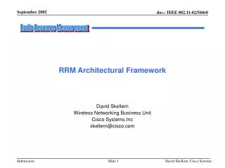 RRM Architectural Framework