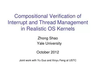 Compositional Verification of Interrupt and Thread Management in Realistic OS Kernels