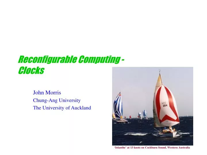 reconfigurable computing clocks