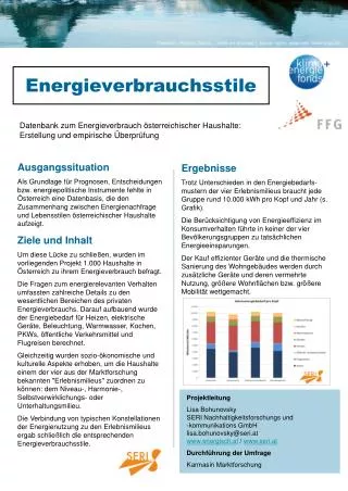 energieverbrauchsstile