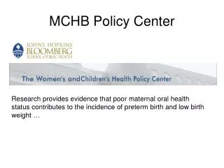 MCHB Policy Center