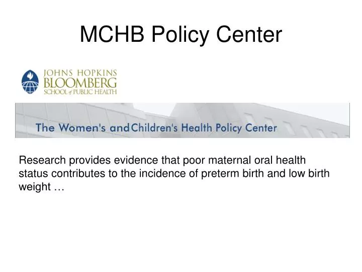 mchb policy center